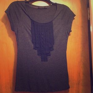 Grey Top with Black detailing